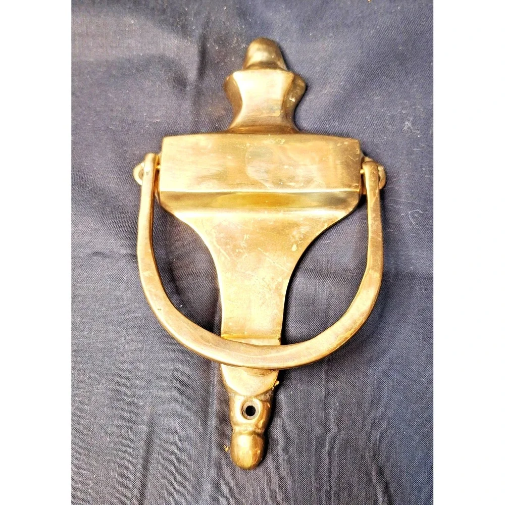 Vintage Solid Brass Federal Style Door Knocker with good‎ Patina Made in Tiawan